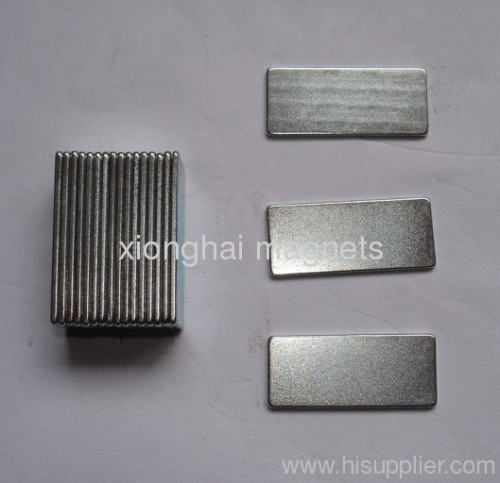 China supplier for Neodymium Zine-planting Block Neodymium Rare Earth Magnet Grade N45 size:13X5X1.5mm