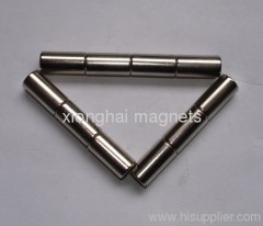 Supplier Rare Earth magnet Grade N35 Cylinder size D6X12mm Coating Nickel for sale