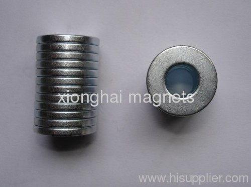 N35-N48 Zine plated ring Neodymium magnets Rare Earth Ring D16.5-d7.5X2mm