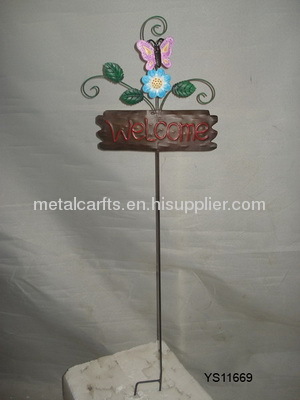 garden ornament garden stick metal craft