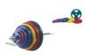 Tri-Grip colorful rubber coated olympic plate