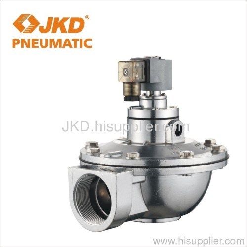 Double diaphragm solenoid pulse valve