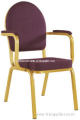 Stacking aluminum arm hotel chair/banquet chair