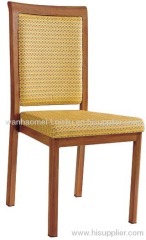 Wood imitation aluminum banquet chair/dining chair