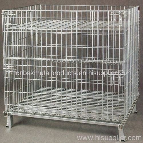 (Low canbon steel)Wire Mesh Container/Tote box /Foldable Wire Mesh Basket