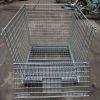 (Electro Galvanied)Wire Mesh Container/Tote box /Foldable Wire Mesh Basket