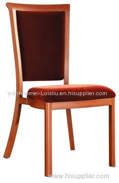 wood imtation aluminum hotel chair