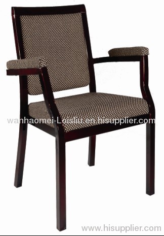 wood imtation aluminum dining chair