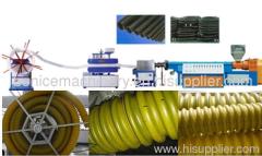 PE carbon spiral reinforcing pipe production line