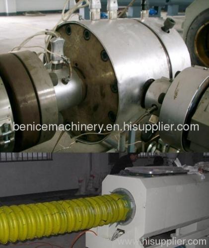 PE carbon spiral reinforcing pipe machine