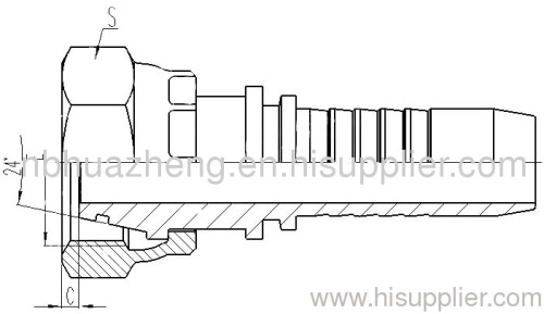 O-ring Metric Female 24° Cone Seal- L.T.