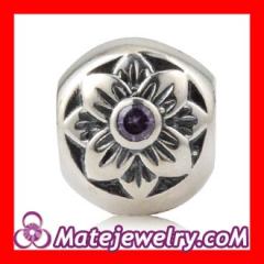 anqitue Silver flower bead