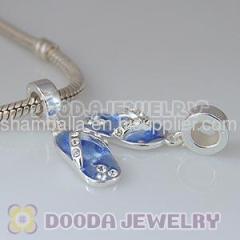 Sterling silver european flip flop charms bead wholesale