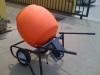 mobile concrete mixer with 6cuft plastic drum