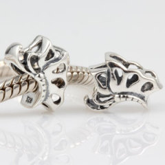 Antique Sterling Silver Gracefully Dancing Butterfly Charm Beads European Compatible