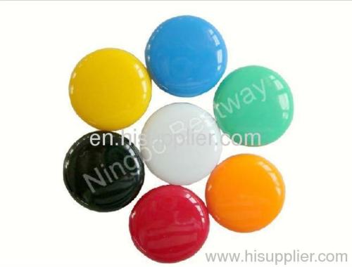 Magnetic button with color coating