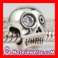 Sterling silver skull beads