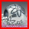 european 925 Sterling Silver Easter flower Charm Beads with Stone fit Largehole Jewelry Bracelet