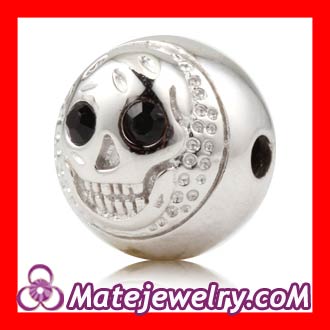 silver skull Head beads