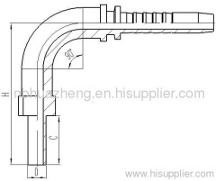 90° Metric Standpipe Straight Din