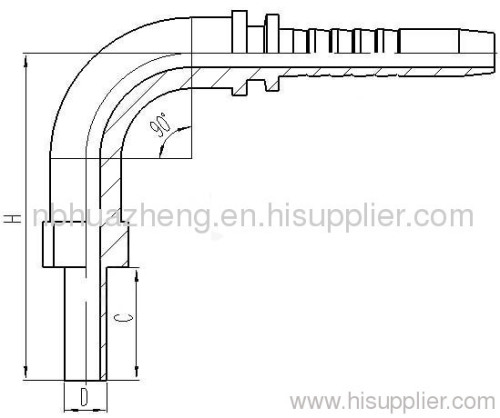 90° Metric Standpipe Straight Din