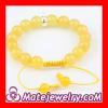 Handmade Nialaya Charm Bracelet Yellow Agate and Sterling Silver Beads