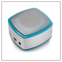 altavoz portatil blanco