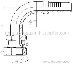 90°JIS Metric Female 60° Cone Seat Seal