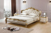 furniture softbed genuine leather bed fabric bed E883