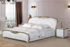 furniture softbed genuine leather bed fabric bed E19