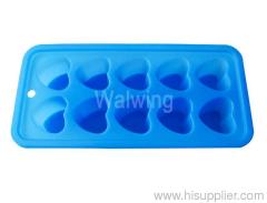 silicone ice tray in heart