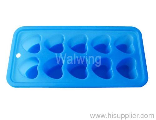 silicone ice tray in heart