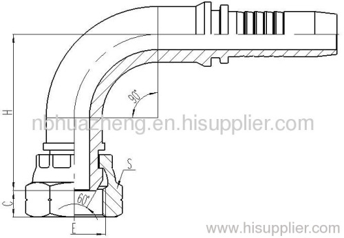 90° Metric Female 60°Cone Seal