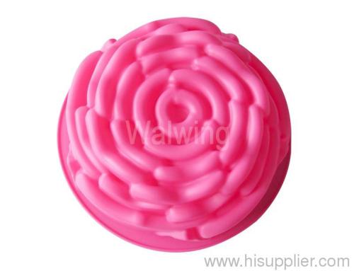 silicone big rose cake mold