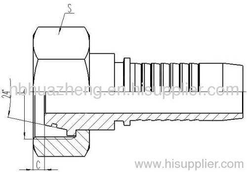 O-ring Metric Female 24° Cone Seal H.T.