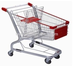 shopping trolley with locks and elevator wheel