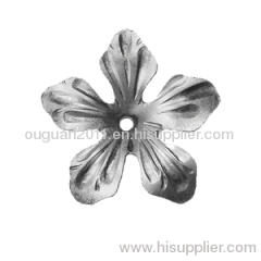 wrought iron hot stamped leaf