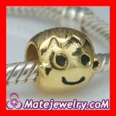 gold plated boy head charm