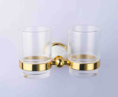 Double tumber glass holder white color