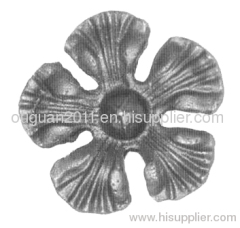 wrought iron hot stamped leaves