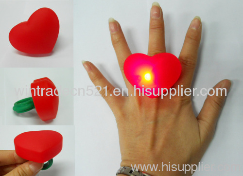 Plastic Heart Ring,logo printing is available