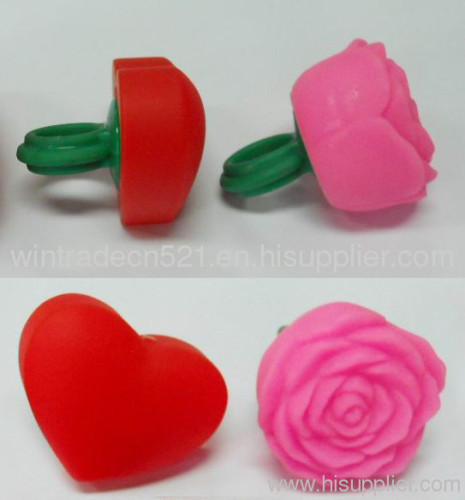 Heart Shaped and Rose ring