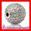 12mm Sterling Silver Disco Ball Bead Pave white Austrian Crystal handmade Styl