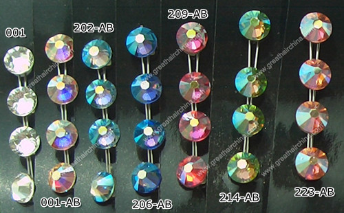 Stock Swarovski Crystal Hair Bling 7 vivid Colors & Fast Shipping