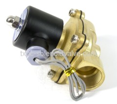 2 Position 2 Way Water Fluid Control Solenoid Valve Brass