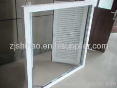 White shutter PVC window