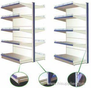 Double-side back board supermarket shelf