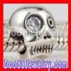 Wholesale european sterling silver skull head charm beads