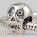 european sterling silver skull head charm beads