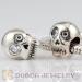 european sterling silver skull head charm beads